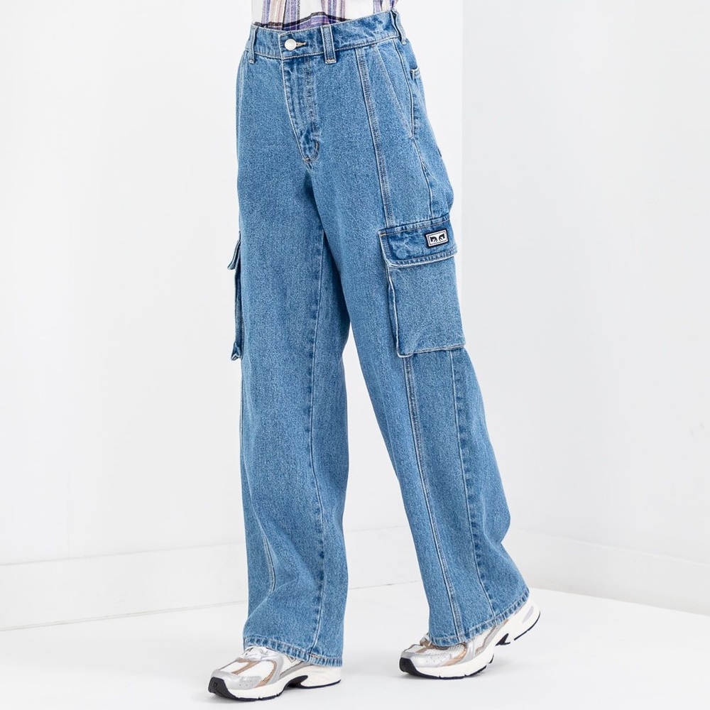 Obey Search High Waist Cargo Jeans